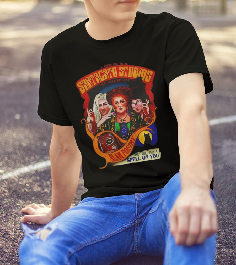 Snatched Studios All Hallows Eve Hocus Pocus Slam Poetry They Will Put A Spell On You T-Shirt
