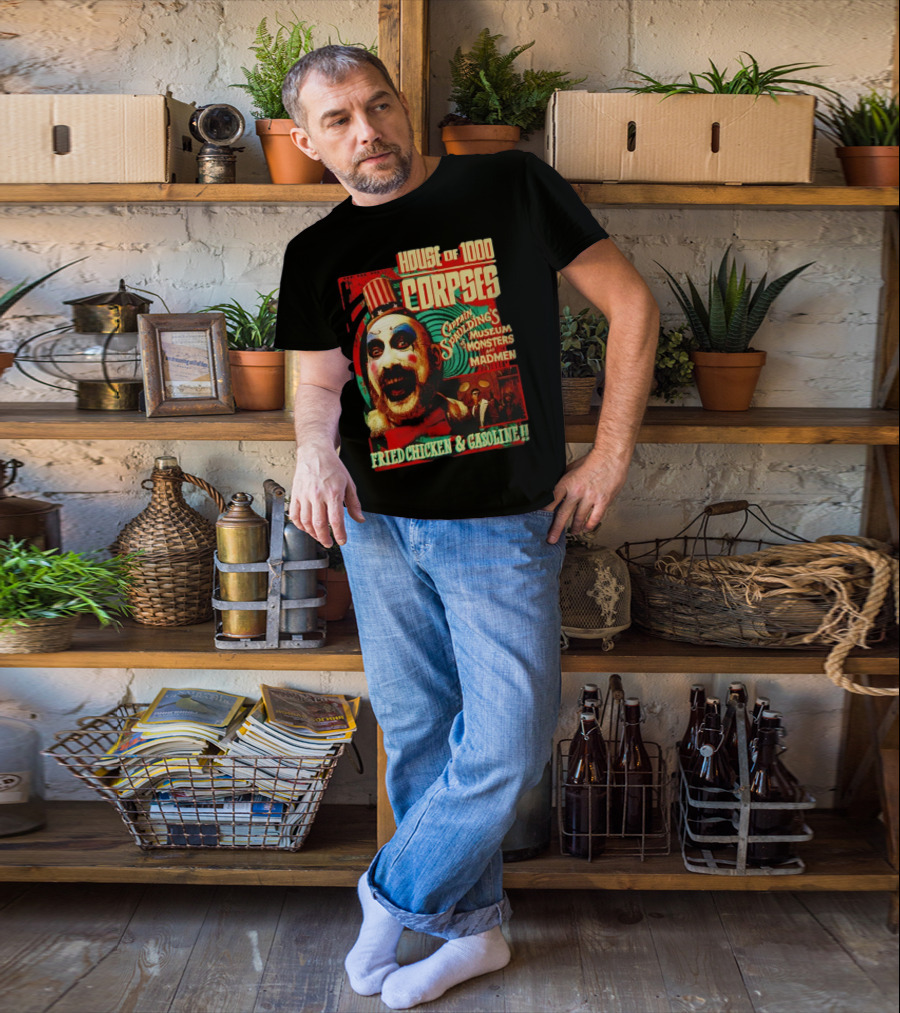 House Of 1000 Corpses Captain Spaulding's Museum Of Monsters And Madmen Fried Chicken And Gasoline T-Shirt