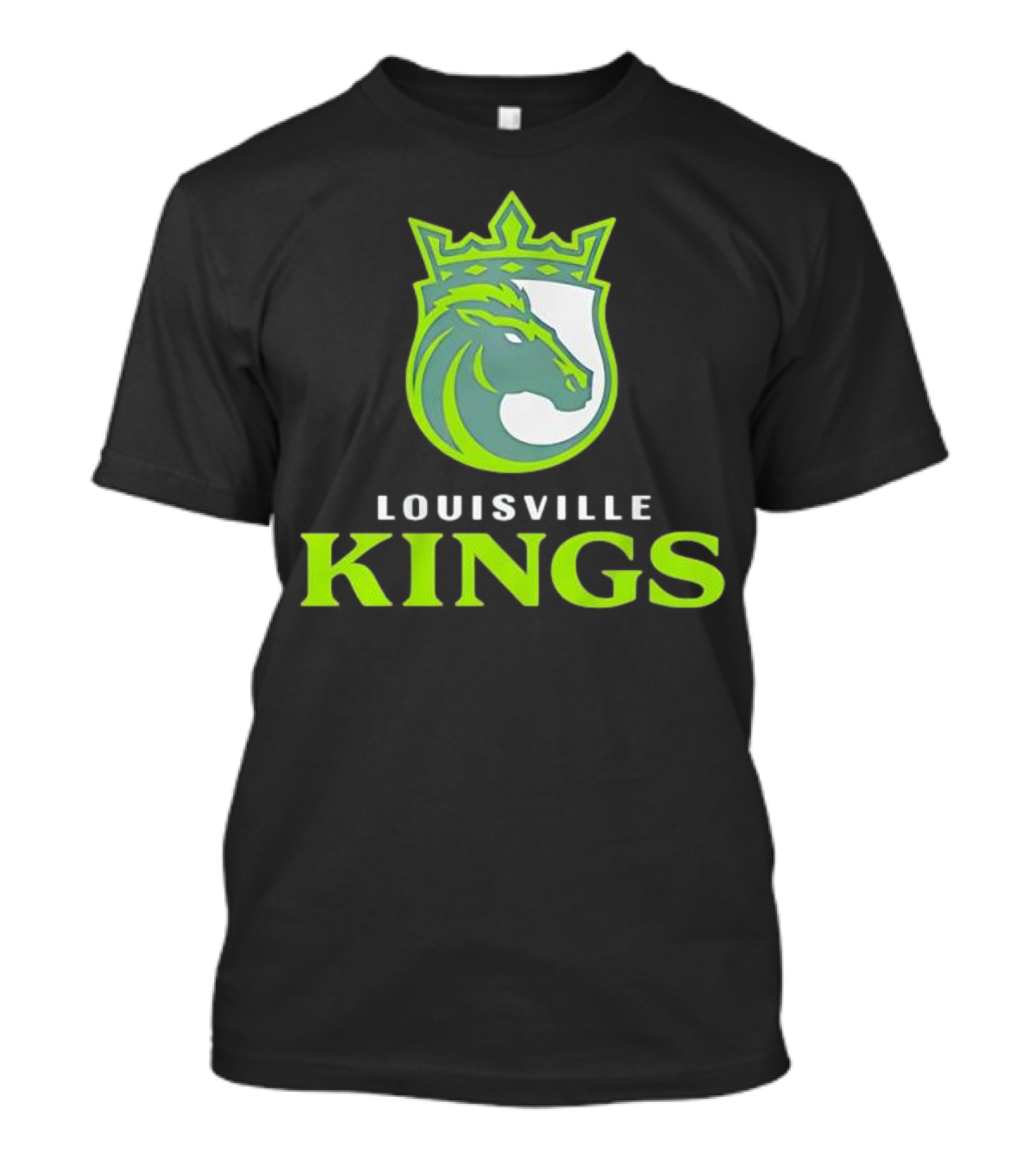 Louisville Kings Horse Emblem With Crown Branding T-Shirt