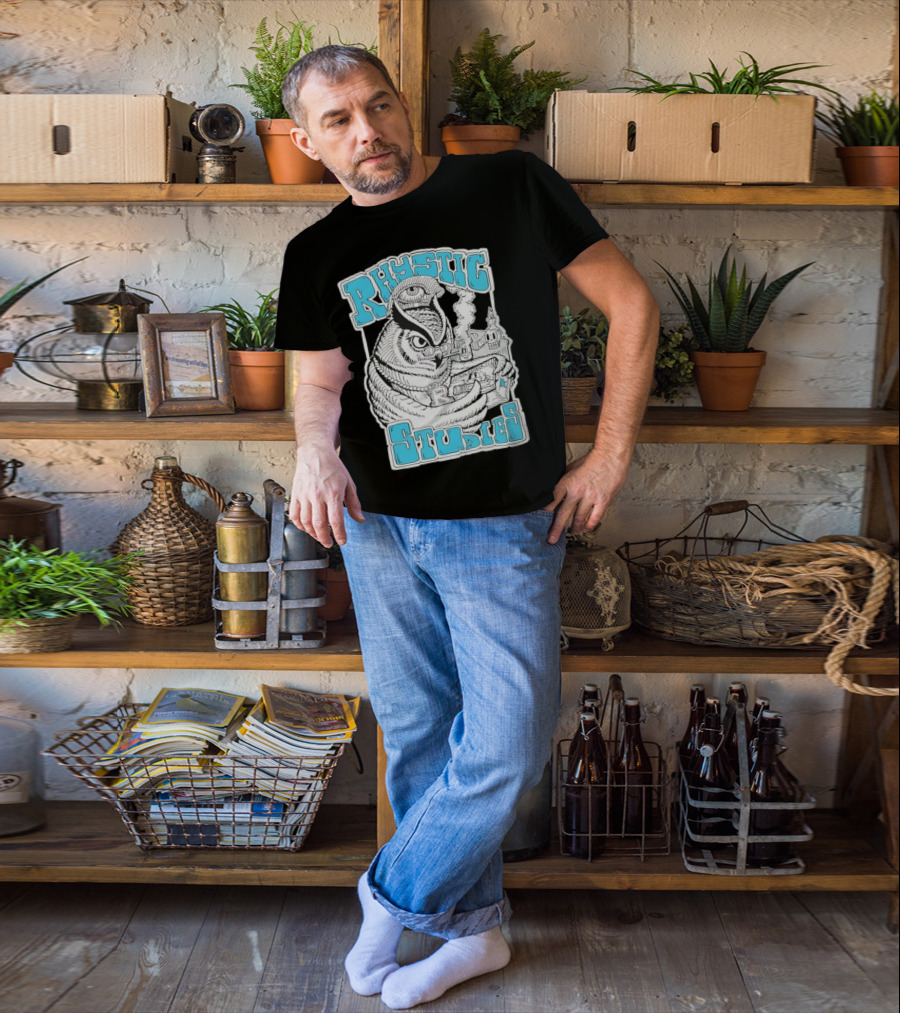 Rhystic Studies Owl Smoking Pipe Reading Book Goldsaber Collaboration T-Shirt