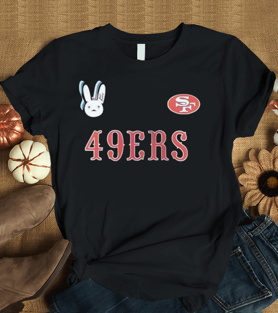 San Francisco 49ers Bad Bunny Super Bowl Lx Signature Bunny Mascot 49ers SF T-Shirt