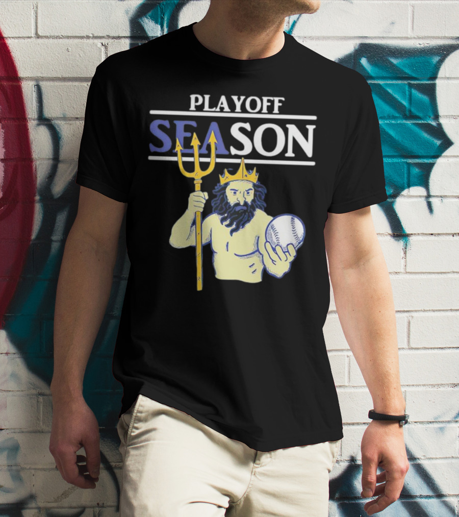 Seattle Mariners Playoff Season Poseidon Baseball Trident T-Shirt