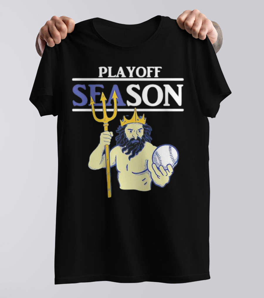 Seattle Mariners Playoff Season Poseidon Baseball Trident T-Shirt