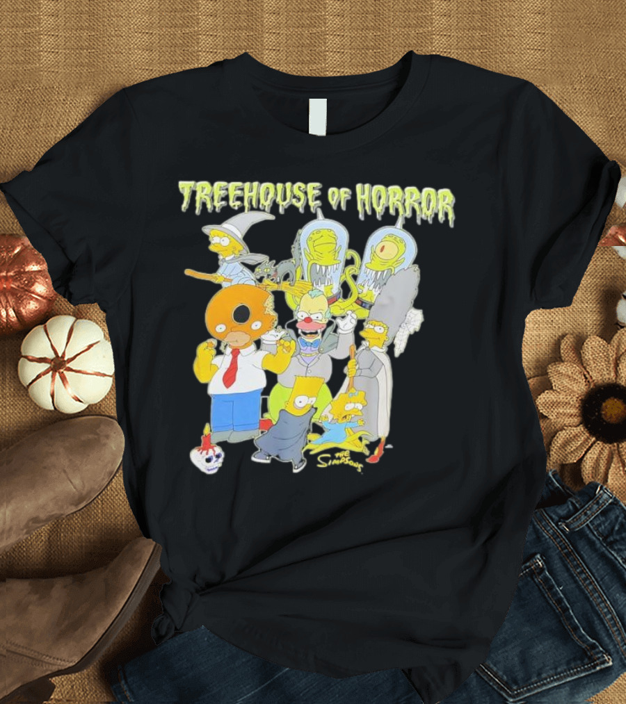 The Simpsons Treehouse Of Horror Characters Halloween Compilation T-Shirt