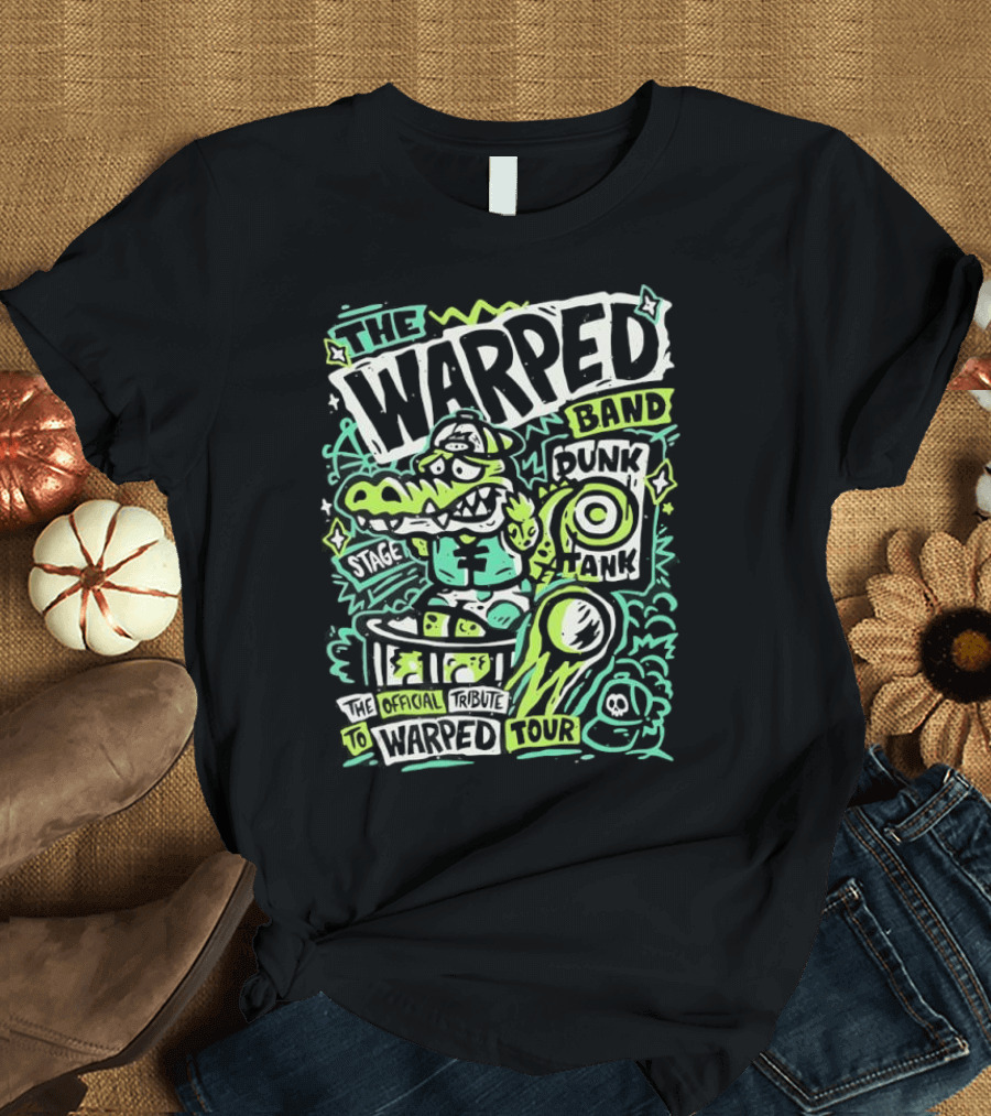 The Warped Band Dunk Tank Warped Tour Crocodile Cartoon T-Shirt