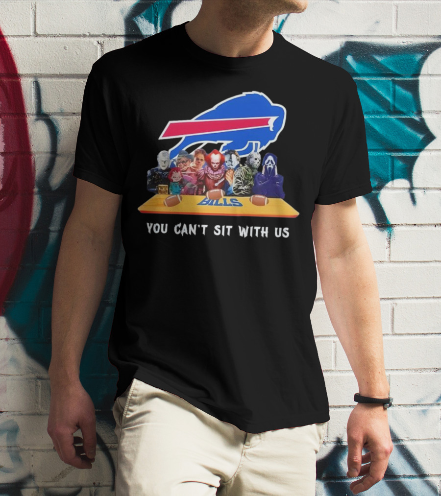 Buffalo Bills Horror Crossover Halloween You Can't Sit With Us T-Shirt