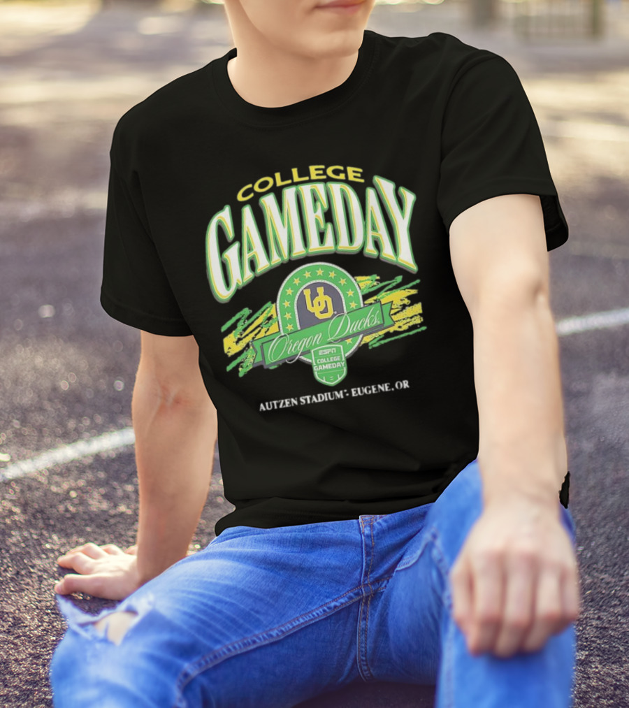 College GameDay Oregon Ducks ESPN Autzen Stadium Eugene OR T-Shirt