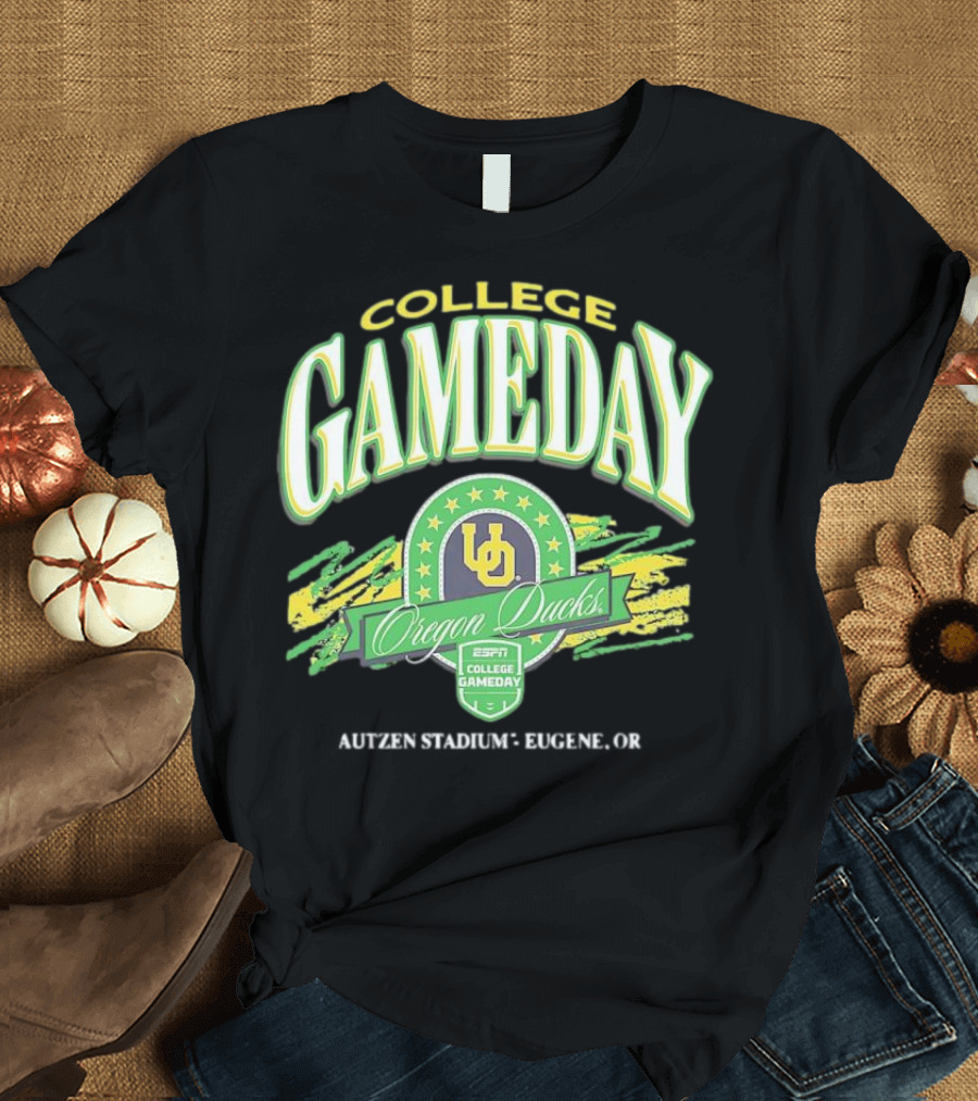 College GameDay Oregon Ducks ESPN Autzen Stadium Eugene OR T-Shirt