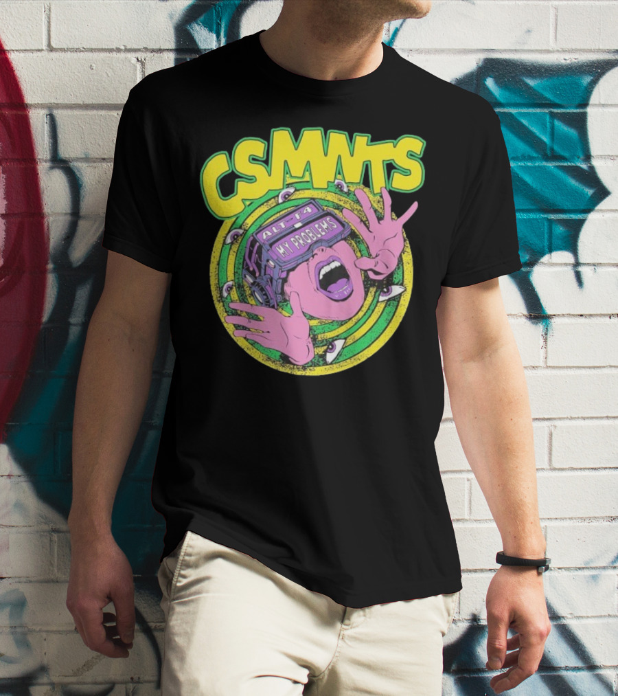 CSMNTS Alt F4 My Problems Trippy Sci-Fi Pop Art T-Shirt