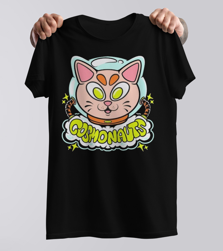 Cosmonauts Sylvester Space Cat Cartoon Logo T-Shirt
