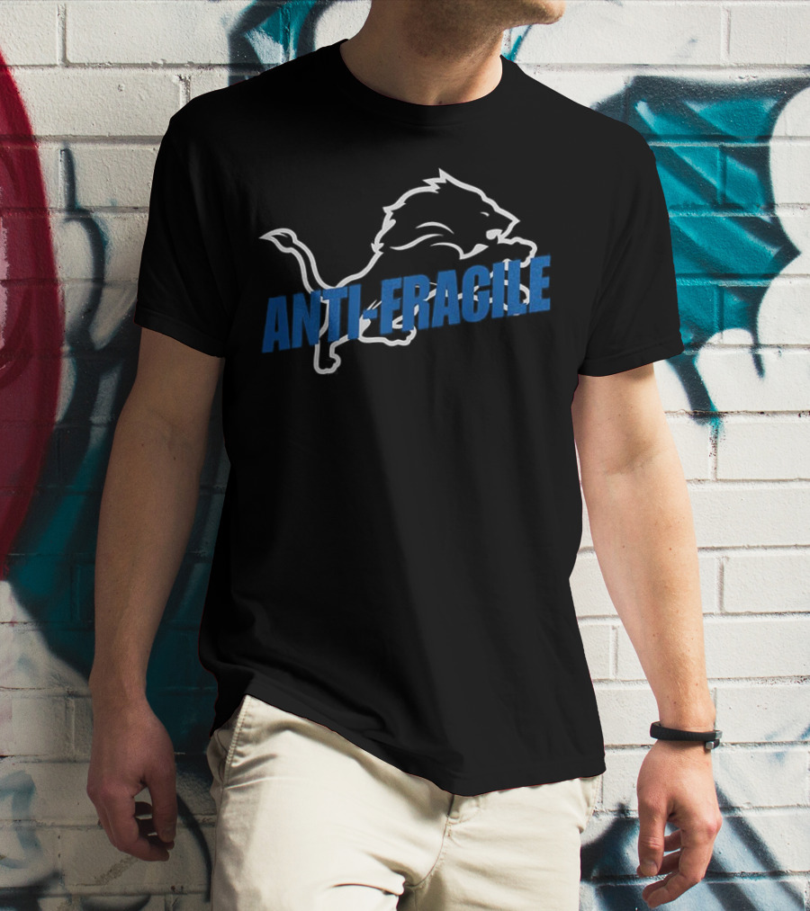 Dan Campbell Lions Anti-Fragile Concept With Lion Motif T-Shirt