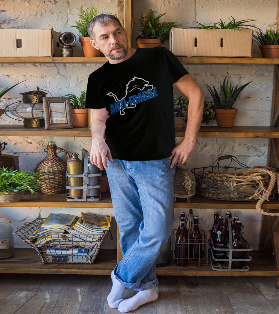 Dan Campbell Lions Anti-Fragile Concept With Lion Motif T-Shirt