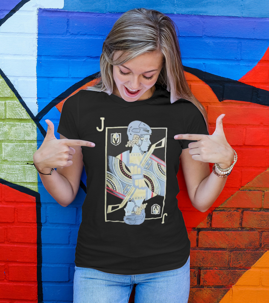 Fanatics Jack Eichel Vegas Golden Knights Playing Card Artwork Star Pattern T-Shirt