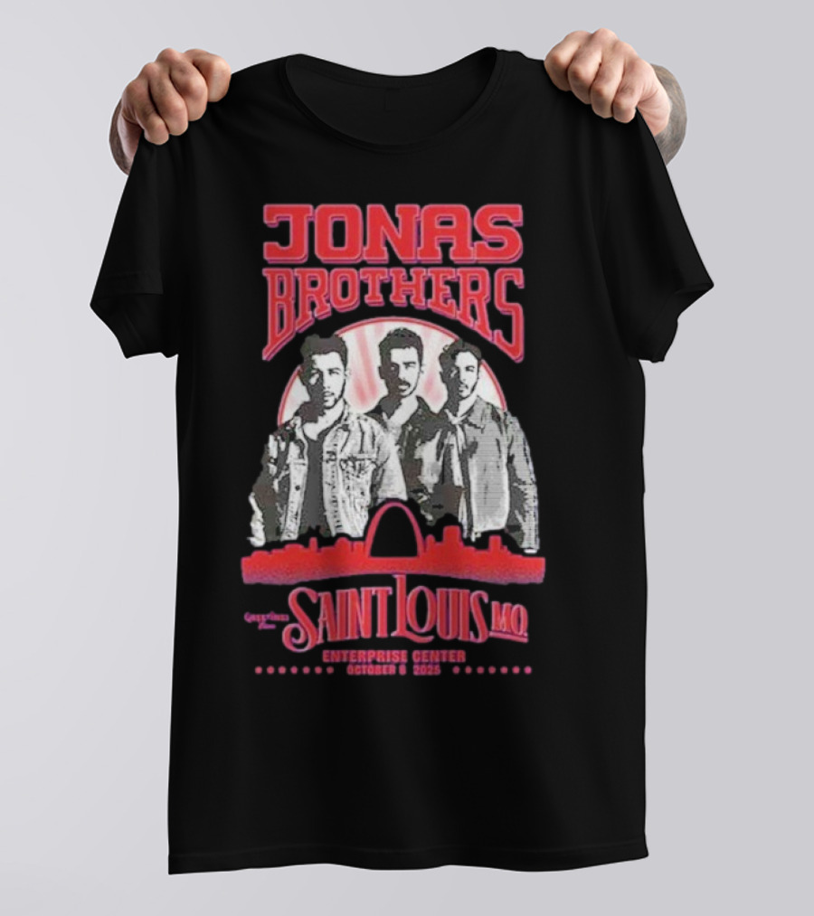Jonas Brothers Concert Saint Louis MO Enterprise Center October 8 2025 T-Shirt