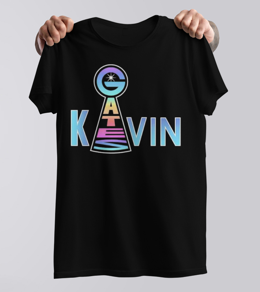 Kevin Gates Keyhole Gradient Text Art T-Shirt