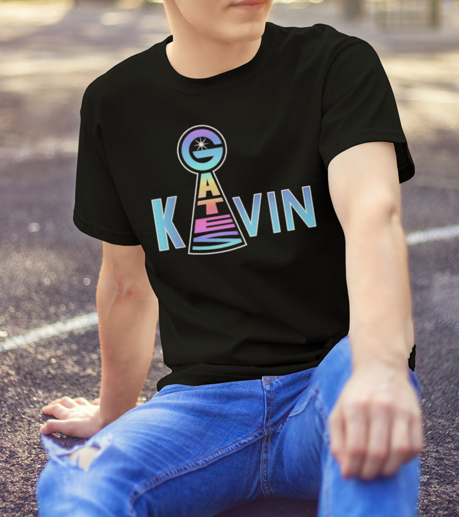 Kevin Gates Keyhole Gradient Text Art T-Shirt
