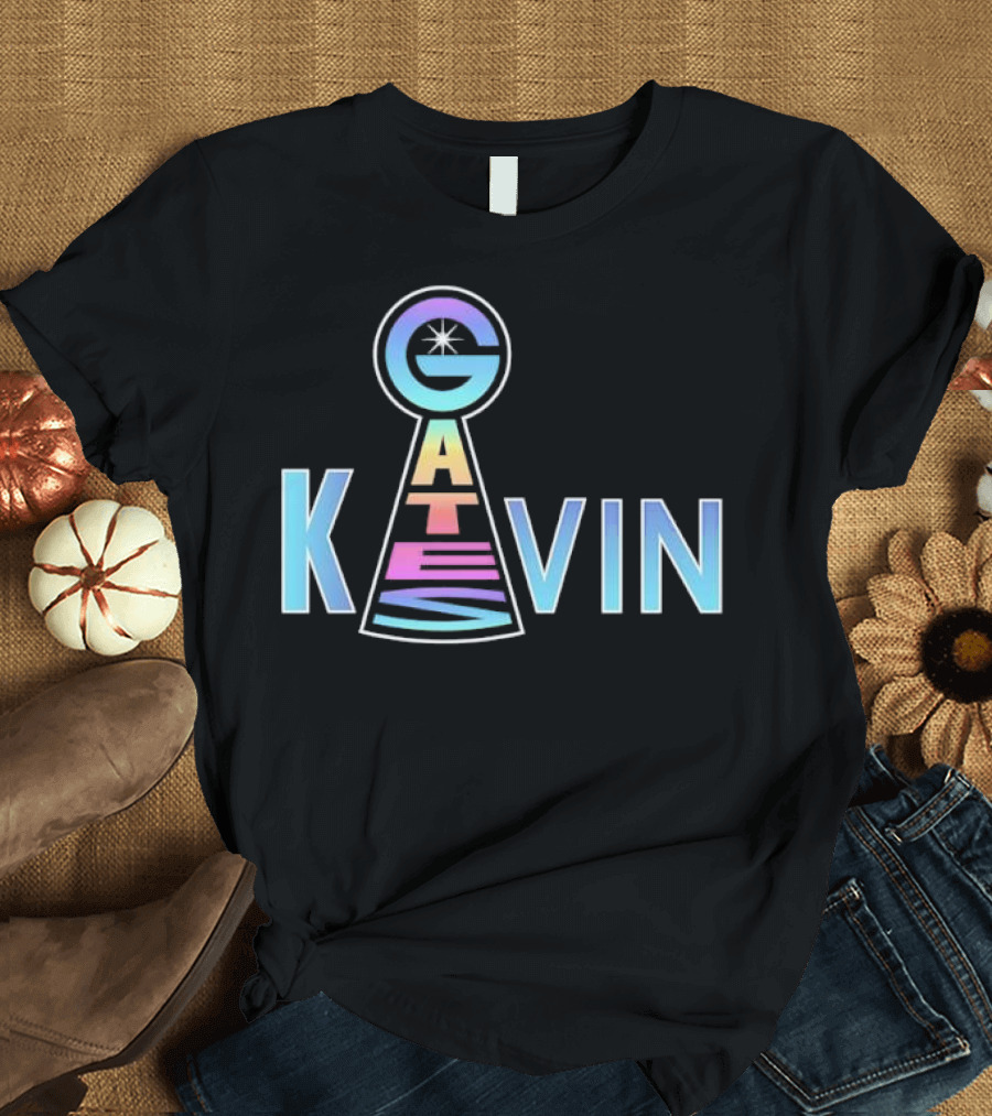 Kevin Gates Keyhole Gradient Text Art T-Shirt