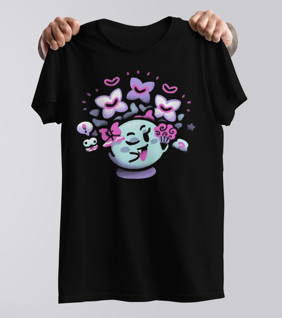Minilla Forest Surprises Happy Planet With Butterflies And Flowers T-Shirt
