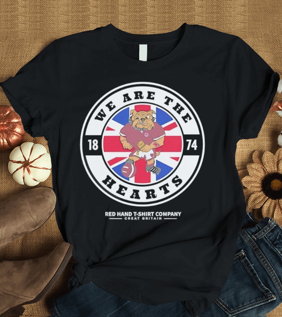 We Are The Hearts 1874 Red Hand Company Great Britain Union Jack Bulldog T-Shirt