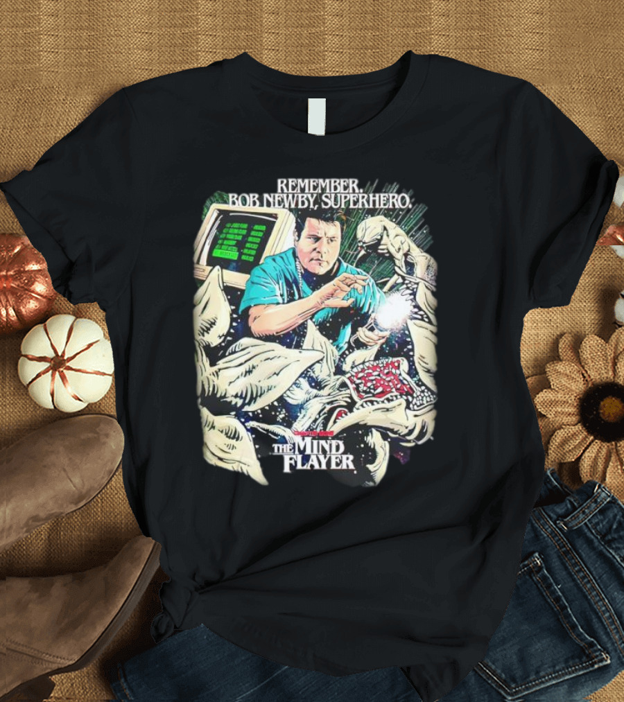 Stranger Things Season 2 Butcher Billy The Mind Flayer Remember Bob Newby Superhero T-Shirt