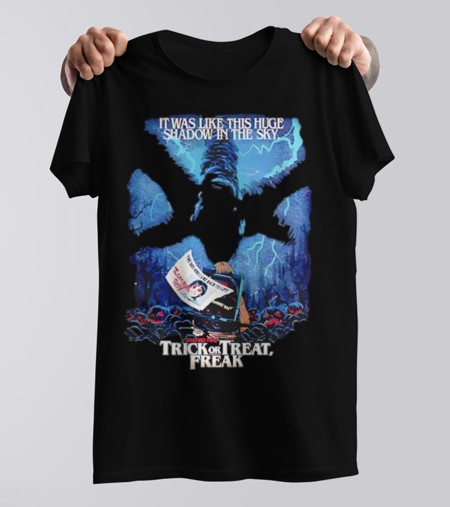 Stranger Things Season 2 Butcher Billy Trick Or Treat Freak Huge Shadow In The Sky T-Shirt