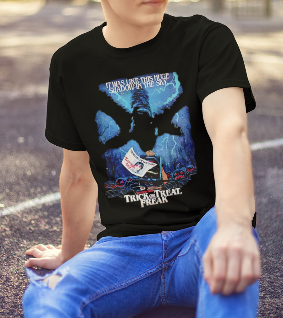 Stranger Things Season 2 Butcher Billy Trick Or Treat Freak Huge Shadow In The Sky T-Shirt