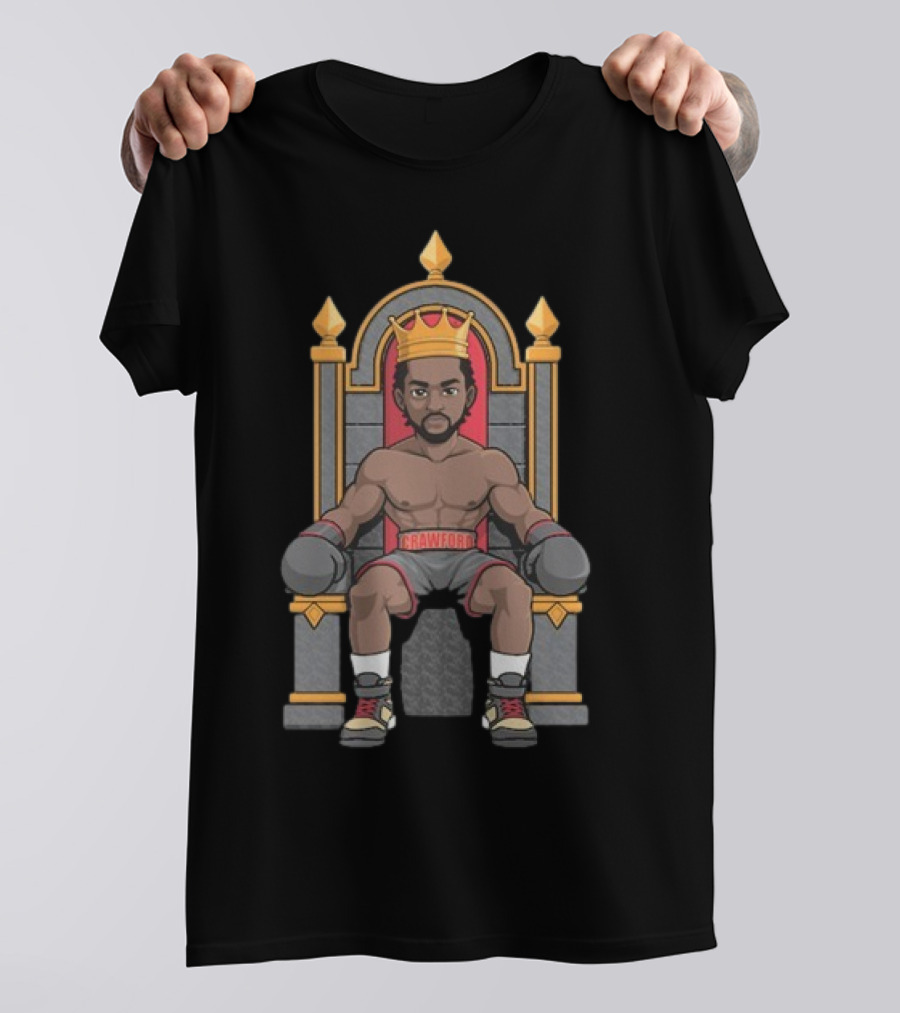 Terence Crawford Boxing Champion On Throne With Crown T-Shirt