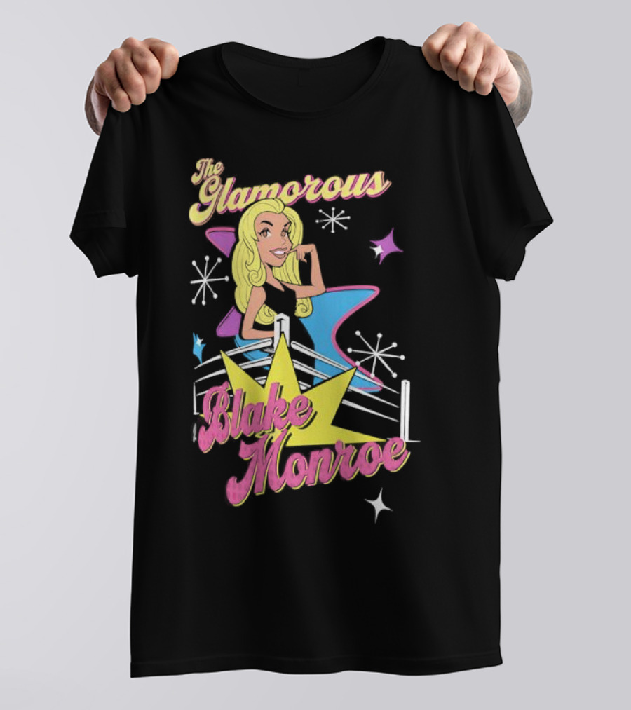 The Glamorous Blake Monroe Retro Wrestling Starburst T-Shirt