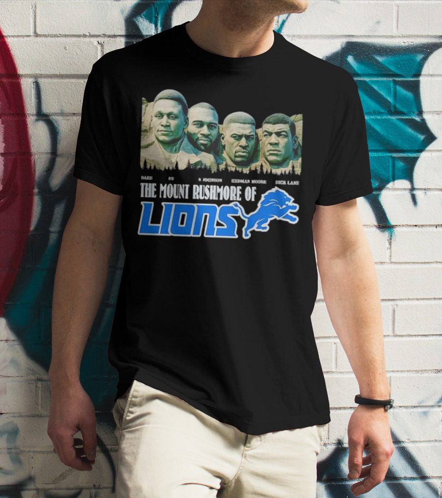 The Mount Rushmore Of Lions Sanders Johnson Moore Lane T-Shirt