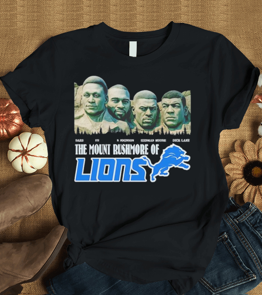 The Mount Rushmore Of Lions Sanders Johnson Moore Lane T-Shirt