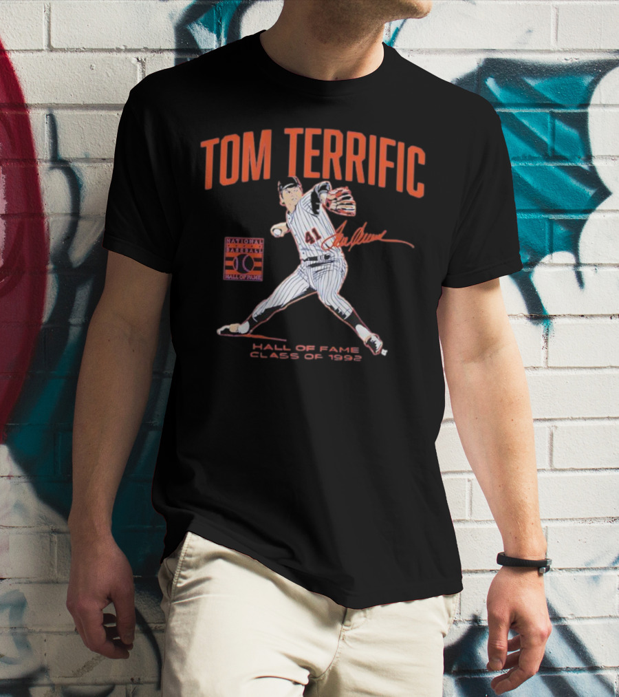 Tom Terrific National Baseball Hall Of Fame 1992 Class Signature T-Shirt