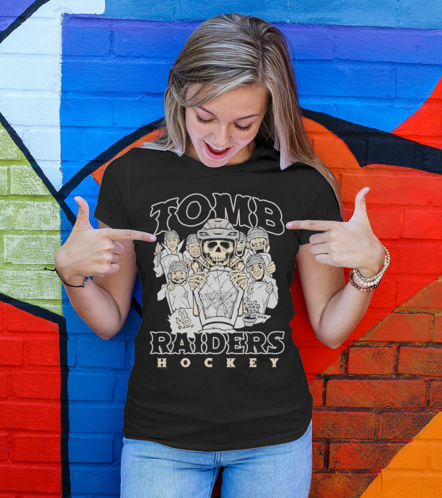 Tomb Raiders Hockey Halloween Skeleton Team T-Shirt
