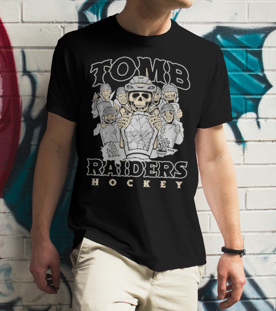 Tomb Raiders Hockey Halloween Skeleton Team T-Shirt