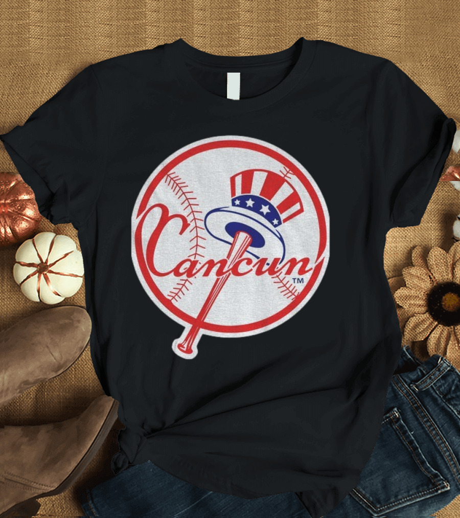 New York Yankees Cancun Baseball Parody With Funny Twist T-Shirt