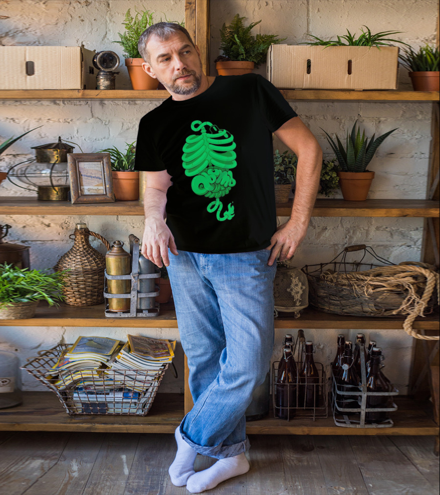 Qbomb Labs Neon Ribcage Gut Bomb T-Shirt