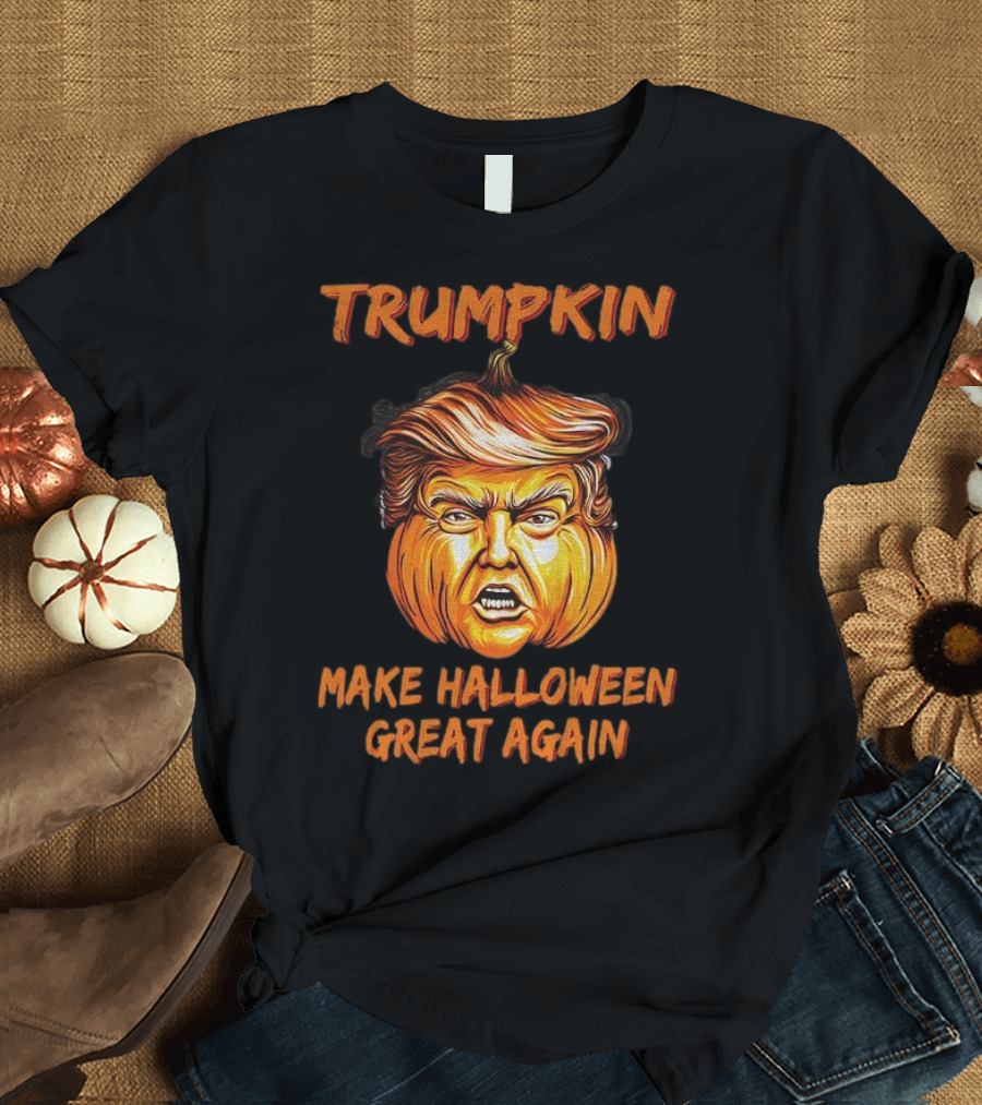 Trumpkin Make Halloween Great Again Political Parody Donald Trump T-Shirt