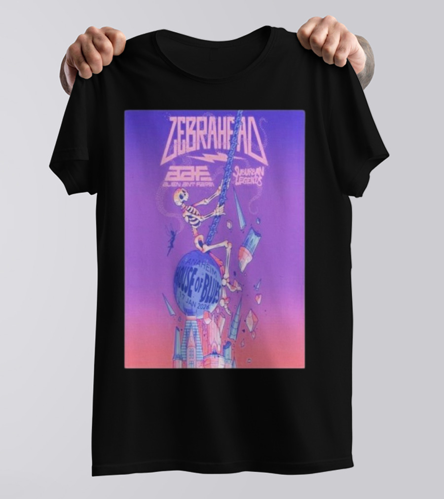 Zebrahead Alien Ant Farm Suburban Legends Jan 17 2026 House Of Blues Anaheim T-Shirt