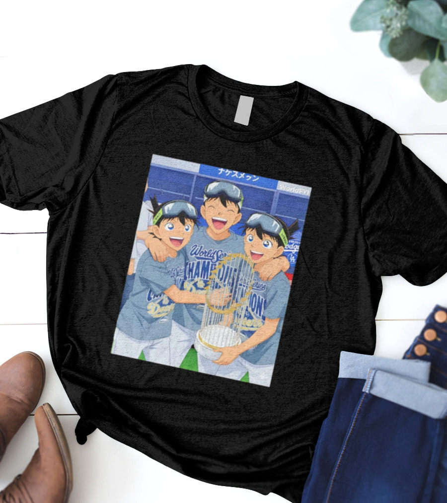 World Series Champions Dodgers Anime Celebration Dodgers Stadium 2025 T-Shirt