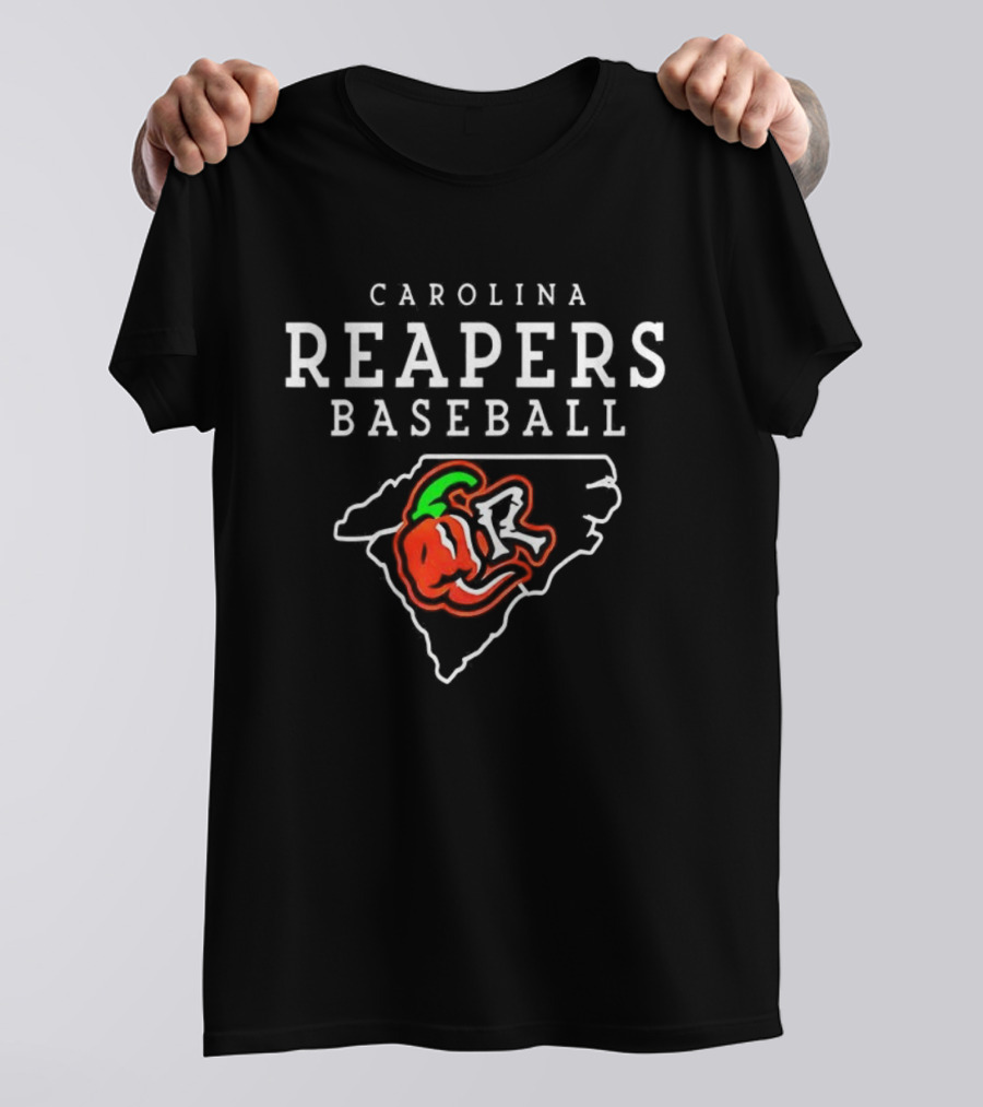 Carolina Reapers Baseball CR North Carolina Map 2026 T-Shirt