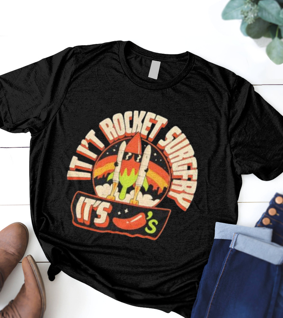 It's Rocket Surgery It's Chili Fiesta Retro Rockets T-Shirt