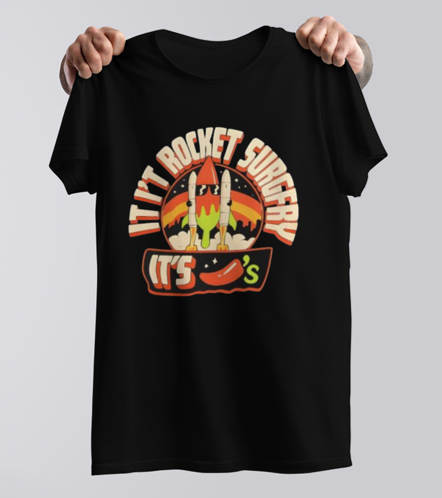 It's Rocket Surgery It's Chili Fiesta Retro Rockets T-Shirt