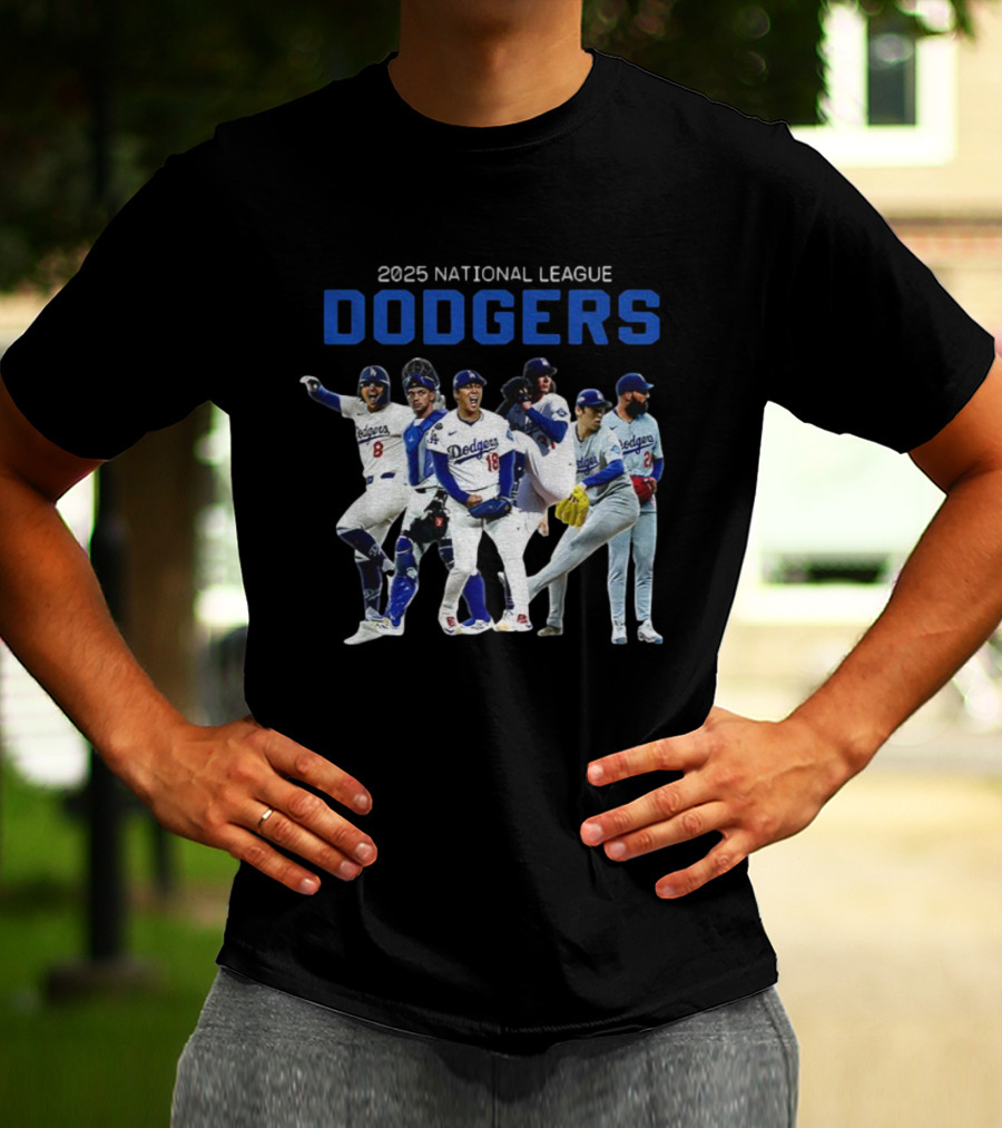 2025 National League Dodgers Champions Players T-Shirt