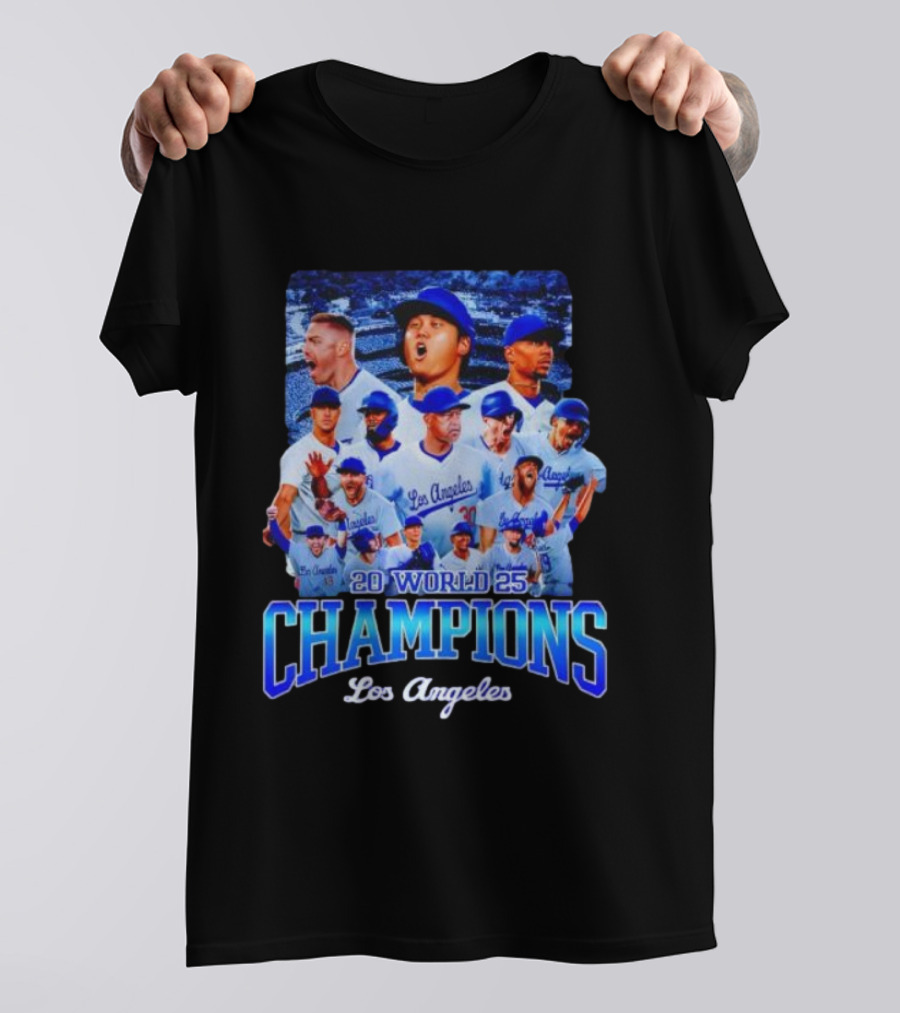 Los Angeles 2025 World Champions Dodgers Team T-Shirt