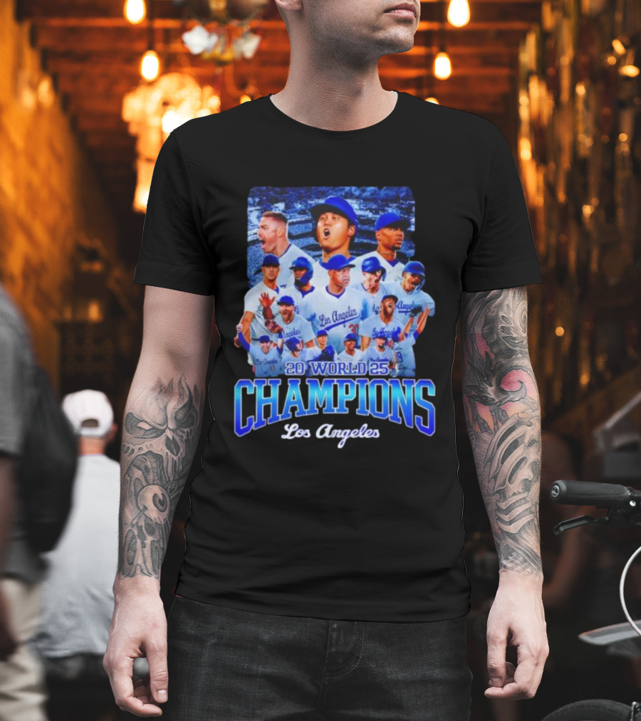 Los Angeles 2025 World Champions Dodgers Team T-Shirt