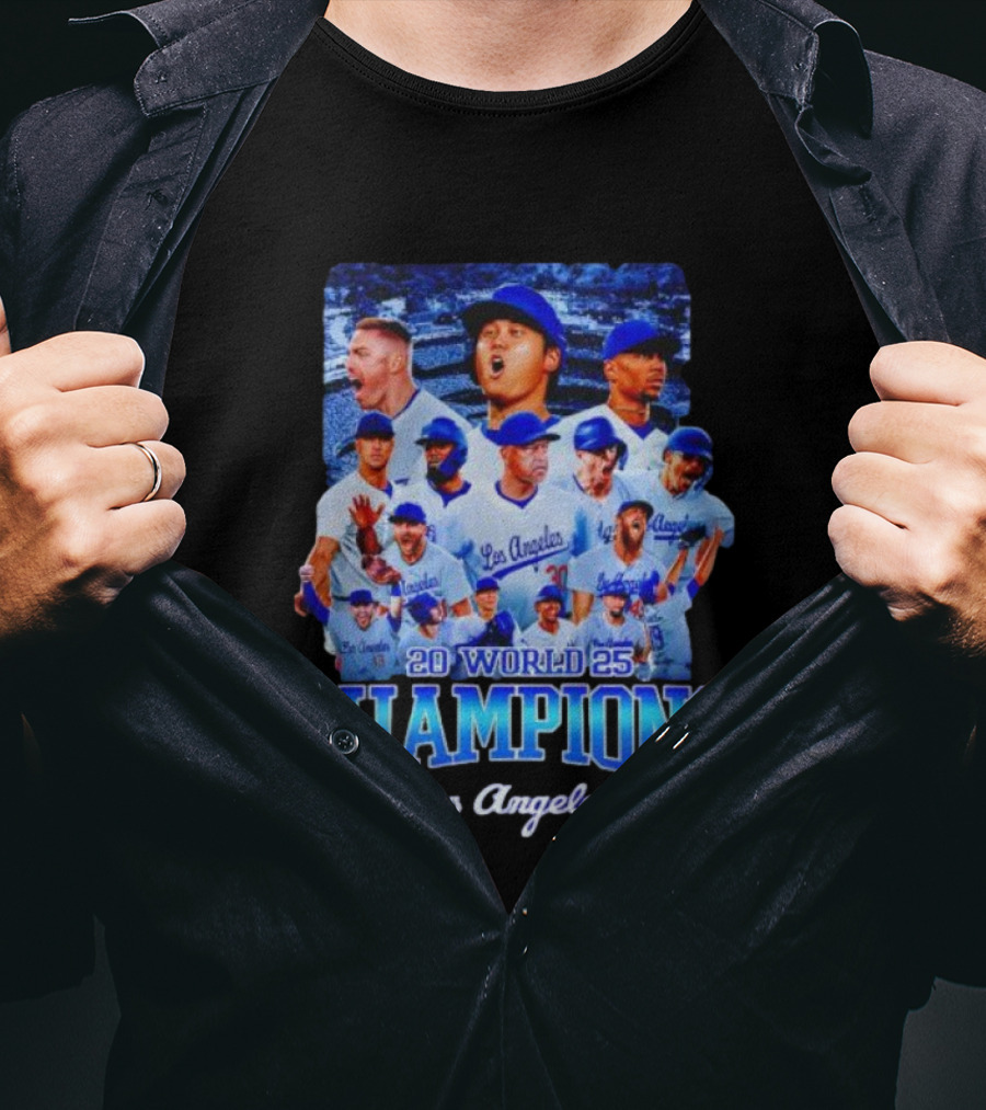 Los Angeles 2025 World Champions Dodgers Team T-Shirt
