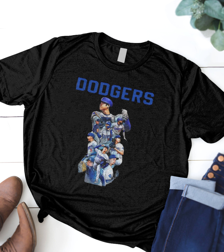 Los Angeles Dodgers 2025 World Series Champions Players Cartoon T-Shirt
