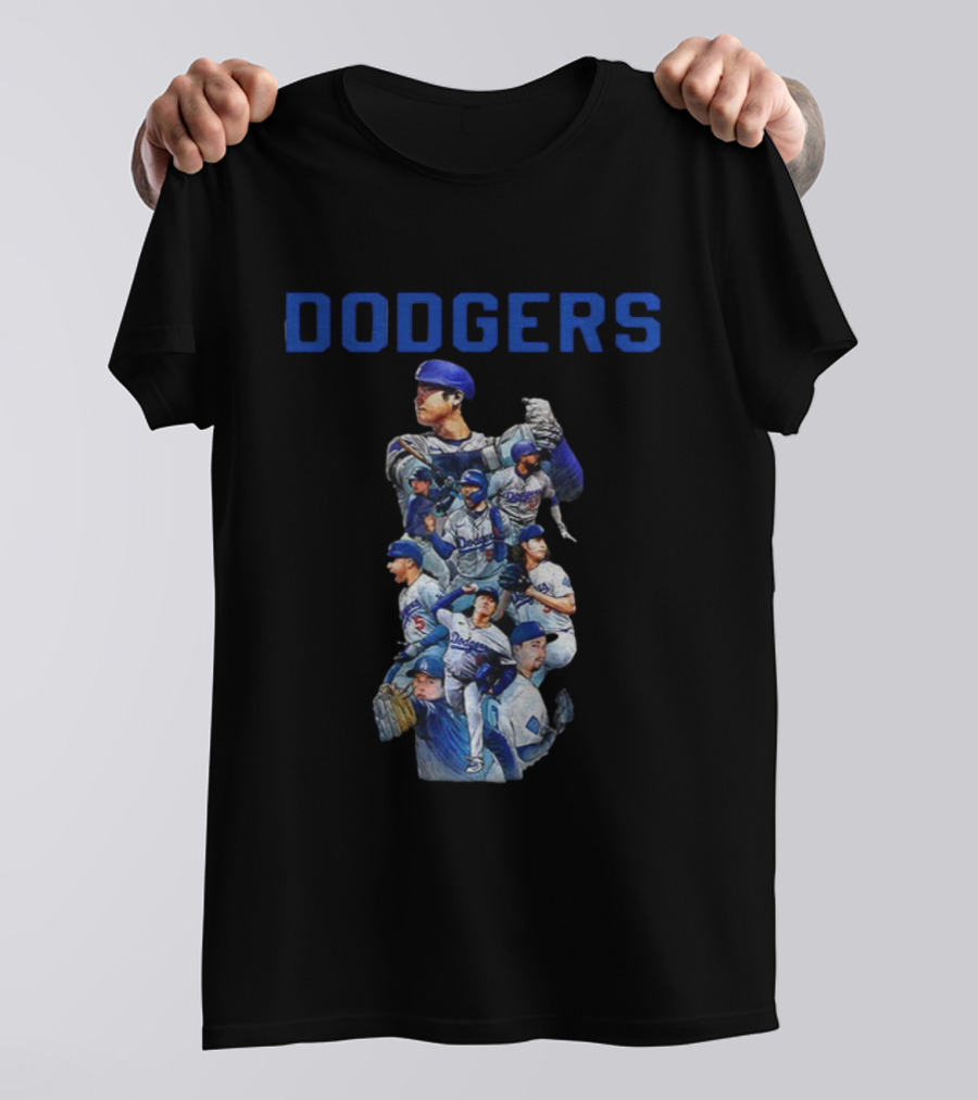 Los Angeles Dodgers 2025 World Series Champions Players Cartoon T-Shirt