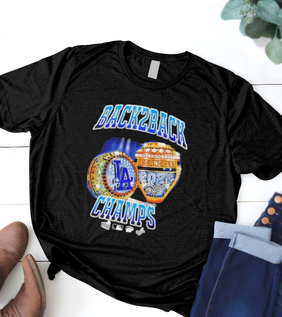 Back2Back Champs Los Angeles Dodgers 2020 World Series Rings T-Shirt