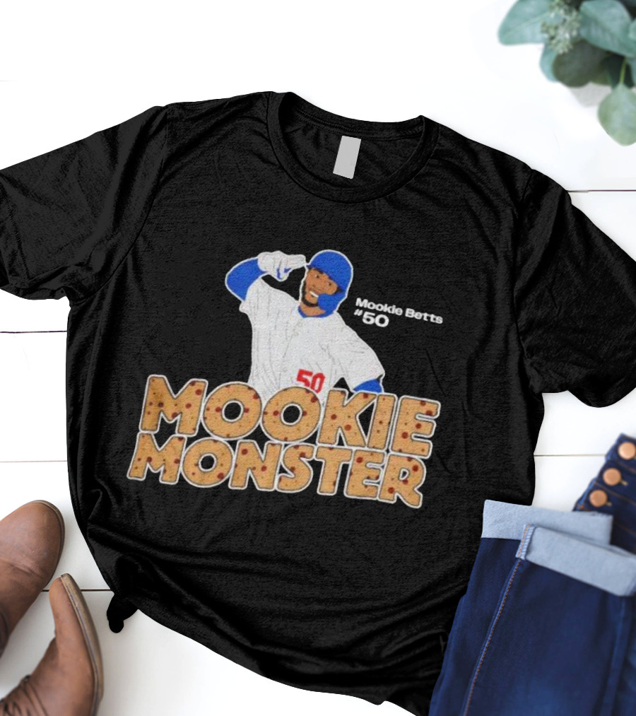 Los Angeles Dodgers Mookie Betts Mookie Monster #50 2025 World Series Champions T-Shirt