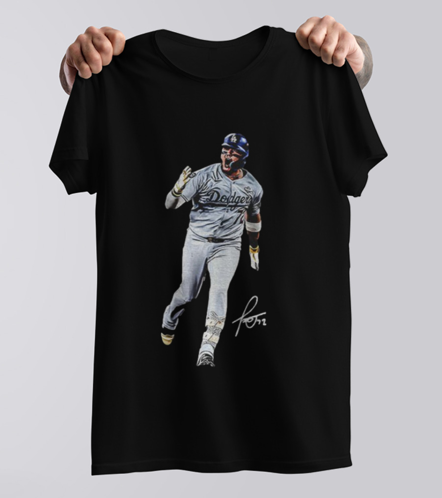 Miguel Rojas Los Angeles Dodgers MLB World Series 2025 Signature T-Shirt